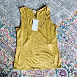 NWT Sleeveless 100% linen top. Size 4.